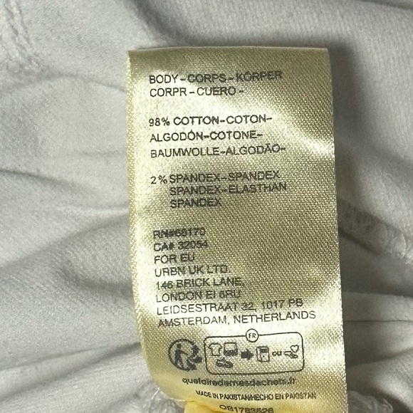 NWT FREE PEOPLE In My Feelings Velvet Crop Slim Flare Pants White Size Large - Picture 9 of 10